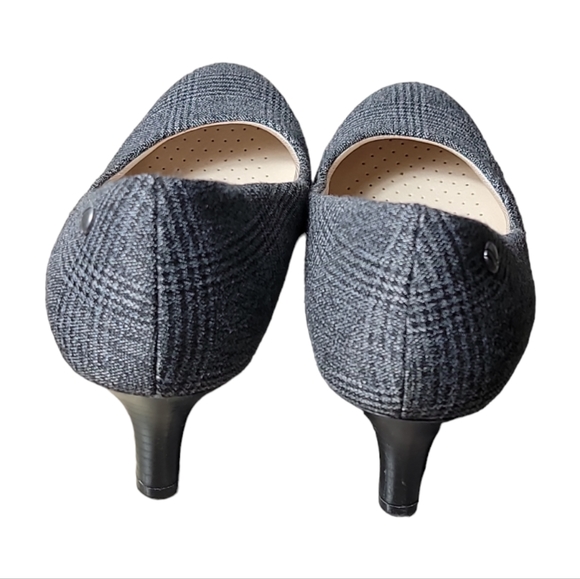 Life Stripe parigi plaid heel pumps size 8 - Picture 3 of 8